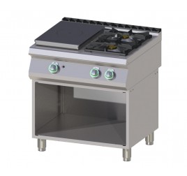 2 égőfejes 1 zónás francia lapos RedFox gáztűzhely semleges tárolóval